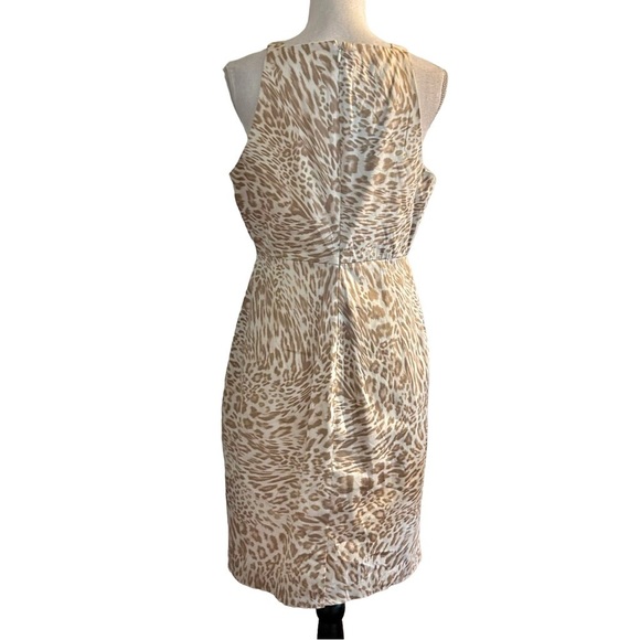 Calvin Klein Sleeveless Halter Sheath Cocktail Dress Women SZ 10 Tan Latte NEW - Picture 5 of 9